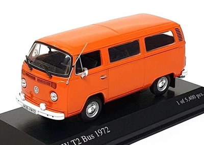 Minichamps 1/43 Scale 400 053000 - 1972 Volkswagen VW T2 Bus - Orange - Image 1 of 4