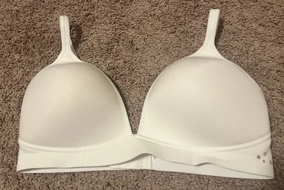Sujetador Camiseta Cobertura Completa Aerie Real Me 38D Inalámbrico, Blanco Foto 1 de 4