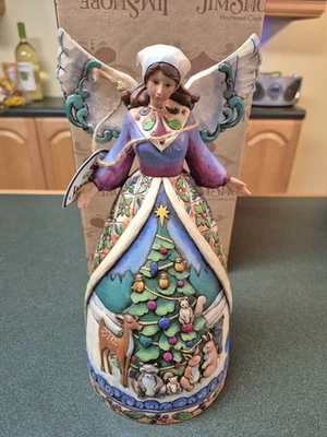 Figura Ángel Jim Shore NAVIDAD PARA TODOS GRANDES Y PEQUEÑOS 11" 4007932 Animales Foto 1 de 4