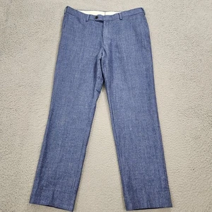 Suitsupply Sienna Hose Herren 52 passt 34x30 blau gerade Anzughose Wolle Seide - Bild 1 von 18