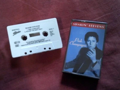 CASSETTE SINGLE: SHAKIN STEVENS Pink champagne RARE 1980s POP EX Foto 1 de 2