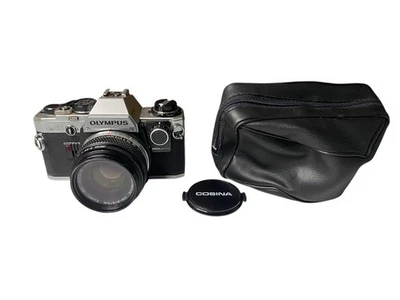Olympus OM-10 35mm SLR Film Camera Body with 50mm f/1.8 Lens Untested As Is - Image 1 of 4