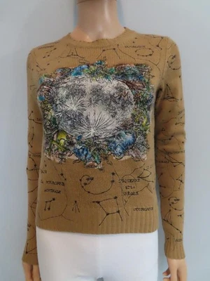 Suéter Christian Dior Beige Oscuro Cachemir Bordado Constelación F 34/US 2 Foto 1 de 4