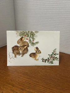Vintage Plus Mark American Greetings Bunny Christmas Cards (7) - Picture 1 of 4