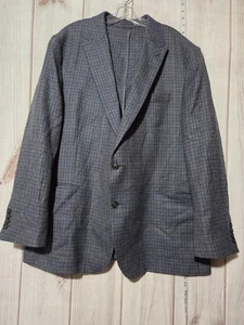 Chaqueta Abrigo Deportivo Stafford Blazer Para Hombre 50 Regular Gris Azul Lana a Cuadros - Imagen 1 de 9