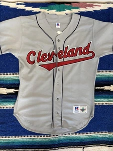 Vintage Cleveland Indians Trikot Herren 44 grau MLB Baseball Russell Athletic 90s - Bild 1 von 15