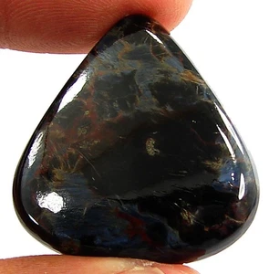 30.45 Ct Natural Blue Pietersite Loose Gemstone Cabochon Wire Wrap Stone - 27304 - Picture 1 of 2