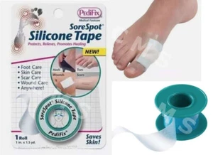 Pedifix SoreSpot Silikonband Rolle Fuß Blasen Hühneraugen Haut Narben 1"x1,5Yds -1- - Bild 1 von 1