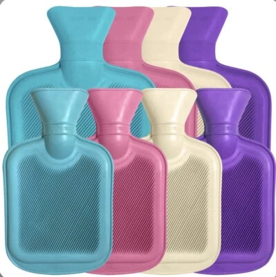 Hot Water Bottle Natural Rubber Winter Warmer Large 0.5/1.0/2.0L