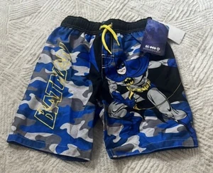 Boys Batman DC Comics Swim Trunks Shorts - UPF 50+ - Size M - Picture 1 of 4