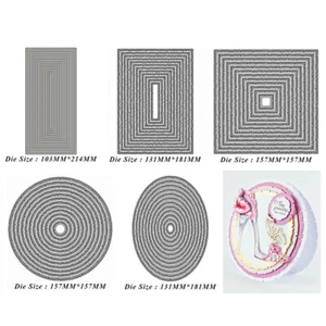 5 Styles Basic Frames Metal Cutting Dies Scrapbooking Embossing Paper Card DIY - Bild 1 von 15