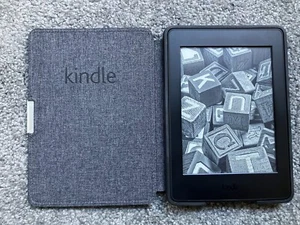 Amazon Kindle Paperwhite 7th Generation, 4GB, Wi-Fi, DP75SDI Black with Case - Picture 1 of 6