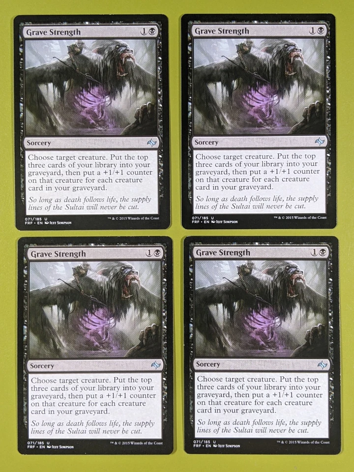 Grave Strength x4 Fate Reforged 4x Playset Magic the Gathering MTG - Image 1 of 1