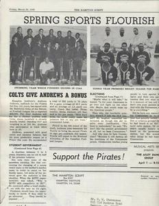 HAMPTON INSTITUTE 1968 VINTAGE AFROAMERICANO DE HBCU EDUCADOR DERECHOS CIVILES - Imagen 1 de 6