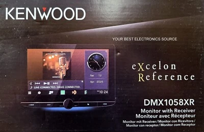 NEW Kenwood DMX1058X Digital Media Receiver w/ 10.1in LCD, CarPlay, Android Auto - Image 1 of 3