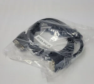 6-Foot SVGA Cable - Male / Male Heavy Duty Overmolded with Ferrite Beads - Picture 1 of 6