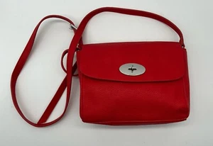 Witchery Bag Vegan Leather Messenger Style Crossbody Small Silver Accents Red - Picture 1 of 12