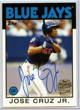 JOSE CRUZ JR 2015 TOPPS ARCHIVES FAN FAVORITES AUTOGRAPH 💎TORONTO BLUE JAYS