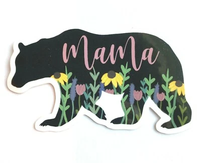 EVE'S ART SHOP "MAMA BEAR" Durable Vinyl Sticker 3" Waterproof Scratch Resistant