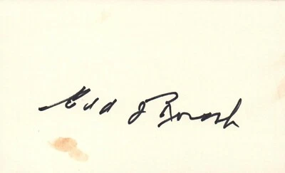 Edd Roush 1913 Chicago White Sox (Dec. 1988) Signed 3x5 with JSA COA - Image 1 of 2