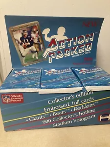 1989 Action Packed Football Box Regional Series - 34-Packs Giants/Bears/Reskins - Picture 1 of 11
