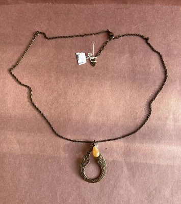 Colgante lágrima tono dorado Liz Palacios con cristales de Swarovski nuevo con etiquetas Foto 1 de 4