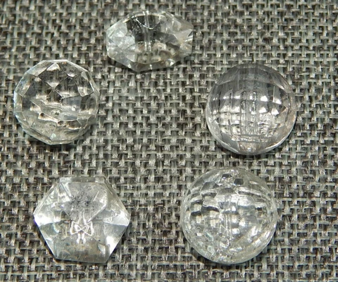 Lot of Antique Vtg Clear Glass Buttons #1005-A Cover