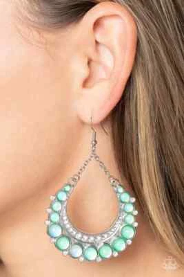 Pendientes Paparazzi BUBBLY BLING Verde Foto 1 de 2