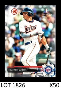 1-2017 BOWMAN DRAFT BASE PAPER RICARDO De La TORRE TWINS CARD#BD-190 QTY