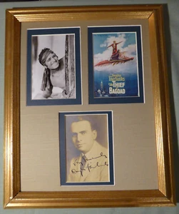 DOUGLAS FAIRBANKS SR RARE VINTAGE SIGNED PHOTO DISPLAY AUTOGRAPHED w/COA - Picture 1 of 6