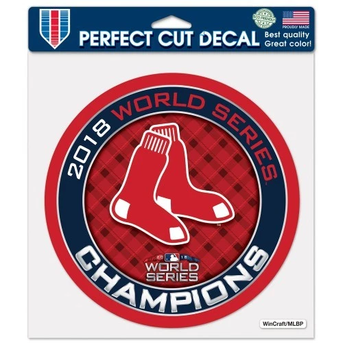 BOSTON RED SOX 2018 WORLD SERIES CHAMPIONS DIE-CUT DECAL 8"X8" FOR WINDOWS MLB - Image 1 of 1