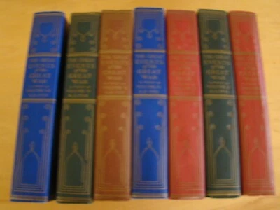 SET OF 7 GREAT EVENTS OF GREAT WAR CAUSES A.D. 1914-1919 HC HORNE & AUSTIN Foto 1 de 4