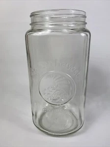 Vintage Golden Harvest Kanister Anchor Hocking klar quadratisch Glas 9”x 31/2” hoch  - Bild 1 von 8