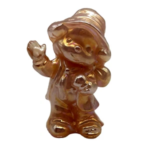 Vintage Boyd Opalescent Carnival Art Glass Freddie Bear the Hobo Clown Figurine - Picture 1 of 7