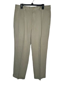 Pantalón para hombre Tommy Bahama plisado tiro alto seda plisado y puño pierna recta talla 36 - Imagen 1 de 10