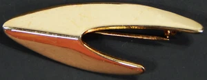 VINTAGE EMMONS SIGNED PIN BROOCH MCM STYLE FUTURISTIC STAR TREK GOLD TONE - Picture 1 of 4