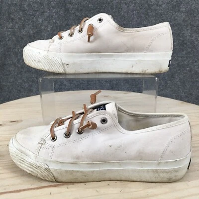 Sperry Shoes Womens 6.5 M Casual Platform Sneakers STS81828 White Fabric Low Top - Image 1 of 4