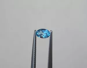 Topazio blu svizzero gemma naturale sfaccettata sfaccettata 6x4 mm - Foto 1 di 5