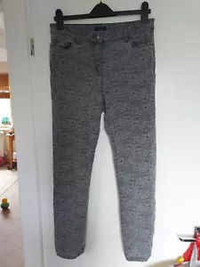 M&CO lovely grey floral pattern trousers Size 12 with stretch - Picture 1 of 4