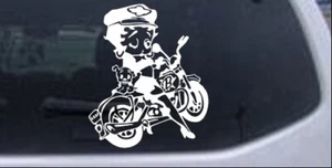Betty Boop On Motorcycle With Dog Car or Truck Window Decal Sticker 8X6.7 - Imagen 1 de 33