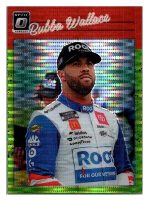 2023 Donruss Optic NASCAR Racing Retro #83 Bubba Wallace Lime Green Pulsar - Image 1 of 4