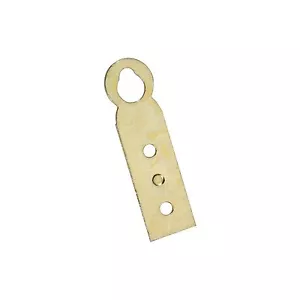 National Solid Brass 9/16" X 2" Picture Board Plaques Hanger Plates 4Pk - Picture 1 of 1