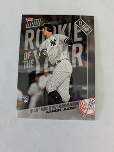 2017 TOPPS NOW AARON JUDGE ROOKIE OF YEAR WINNER OS-64 - Picture 1 of 2