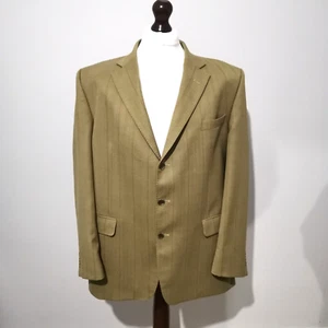DAKS Blazer Jacket Wool Mens Vintage Khaki Country Brown Size 44" £595 RRP - Picture 1 of 18