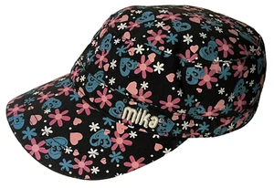 Mika Frog & Flowers Pink Blue Black & White Hat Baseball Cap Adjustable - Picture 1 of 5