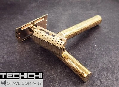 All Brass DiShi Three Piece Double Edge Safety Razor - Image 1 of 4