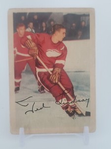 1953-54 PArkhurst  Ted Lindsay  #52 Detroit Red Wings Poor