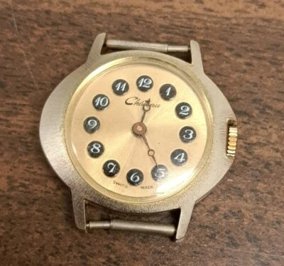 Reloj de pulsera vintage Swiss Chateau mecánico cuerda mediados de siglo moderno para dama  Foto 1 de 4