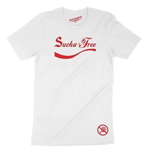 Men's Urban Hip Hop Stay Sucka Free Trendy Rapper Graphic 90's T-Shirt - Picture 1 of 4
