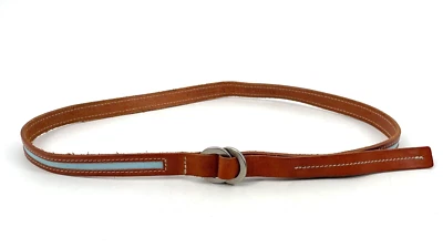 Abercrombie & Fitch Women's size M Brown 100% Leather Belt made in USA turquoise - Image 1 of 4